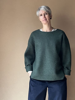 WALKPULLOVER / grün-meliert / unisex