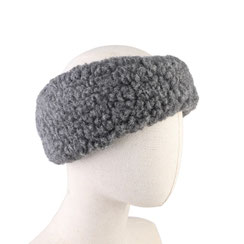 BANDEAU EN LAINE NATURELLE DE MOUTON CACHE OREILLE GRIS