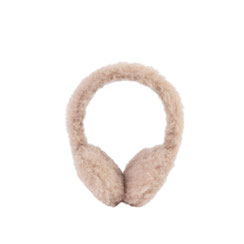 cache oreilles en laine naturelle de mouton marron