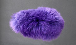 Housse Couvre selle de mouton en peau de mouton teintée violette VTT VTC VILLE