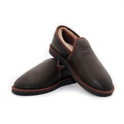 Chaussons en peau de mouton naturelle peau d'agneau fourré pantoufles charentaise française fourrure naturelle homme femme 