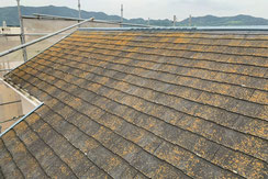 塗装前の屋根｜住宅塗替えの流れ（徳島市）