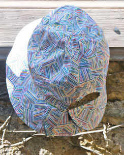 chapeau réversible en toile coton ou lin pour jardiner