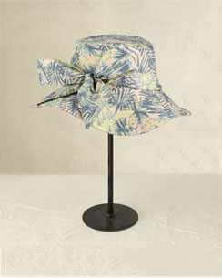 chapeau réversible en toile coton ou lin pour jardiner