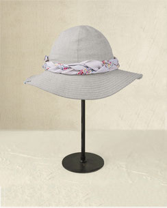 chapeau réversible en toile coton ou lin pour jardiner