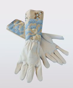 GANTS MANCHETTE FLEUR BLEUE