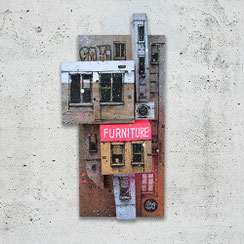 sculpture streetart bois graffiti urbain ville aérien envol maquette art contemporain graffmatt facade newyork palette 