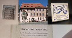 Fotos Grabstein, Inschrift und Tempo: (C) Bernhard Schnabel und Maren Brugger. Foto Pfarrhof: Chris06, CC BY-SA 4.0, via Wikimedia Commons.