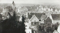 Darmsheim nach dem Brand 1907. Foto (gemeinfrei): Stadtarchiv Sindelfingen über zeitreise bb - Darmsheim - Brand 1907.