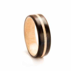 Holzring für Hochzeit für Männerund Frauen Palisander Ahornlinie