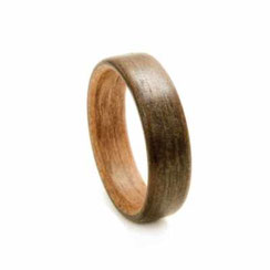 Holzringe für Hochzeit Nuss und Kirsche
