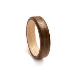 Hochzeit Ringe Holz aus dunkler Eiche und Ahorn