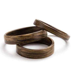 Holzringe aus dunkler Eiche Hochzeitsschmuck für Männer 