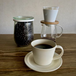富士宮市のケーキカフェcafe verbのドリップしますコーヒーは、京都KAFE工船の焙煎コーヒー豆を使用しています