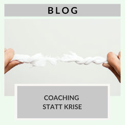 SOULGARDEN Blog: Coaching statt Krise