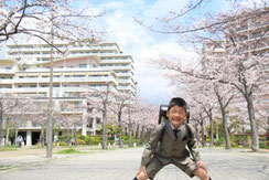 桜も笑顔も満開,ふうさん,桜フォトコンテスト,2020,常盤堂 雷おこし本舗賞