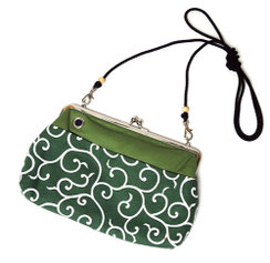 浅草中屋,がま口スマホケース,横