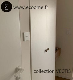 Interrupteur bouton poussoir à levier de la collection VECTIS vendu par ECOOME. Un style minimaliste et épuré mis en valeur par un intérieur moderne I ecoome I vectis