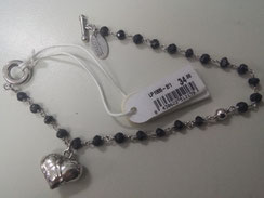 LOTUS SILVER LP 1005-2/1 PVP 34,00€. Pulsera plata de ley con onix y corazón. DTO 40% 20,00€ + envio
