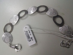 LOTUS SILVER LP1094-2/1 PVP 59,00€. Pulsera plata de ley con eslabones empabonados y grabados margaritas. DTO 49%  30,00€ + envio