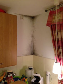 Falsche Möbilierung an der Außenwand