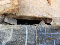 Unterfüttern einer    Holzständerwand  eines Supermarktes  mit erhöhten  Windlasten auf Sylt sowie  nicht Fachgerechte Abdichtung