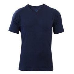 Third of Life Shirt Herren Kurzarm funktionale Nachtwäsche aus Mikromodal in blau und anthrazit