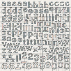 Uk stockist Alphabet Stickers. Jenni Bowlin, Simple Stories, Tim Holtz