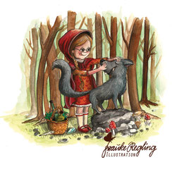 Märchen, Rotkäpchen, Wolf, Gebrüder Grimm