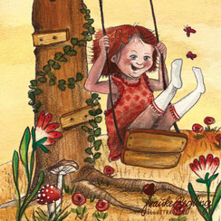 Kind, Baum schaukeln, Abenteuer 