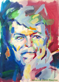 david bowie, severine saint-maurice, lescerclesdelumiere.com, portrait peinture