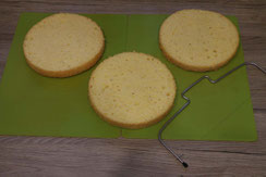 three layers of sponge cake