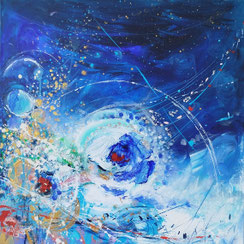 Elisabeth Augendre artiste peintre en Ariège acryliques originales jardins du ciel
