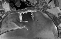 1970. Werkhaven voor deltawerken.