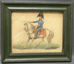 Altcolorierter Kupferstich Field Marshal von Blücher,  Prince of Wagstadt 28x23cm, € 130,00