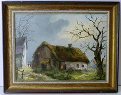 Josef Thoma Eifel Monschau Öl auf Leinwand 1974 Bauernhaus Herbststimmung, € 290,00