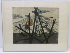 Otto Eglau, "Am Meer", 3-Farbendruck, 1955, Auflage 12/50, 49,0 cm x 39,5 cm, € 500,00