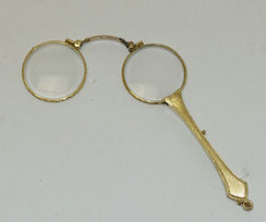 Antikes Lorgnon / Lorgnette,Klapp- / Stielbrille, hochwertig vergoldet,€ 360,00