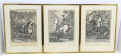 3er Set Lithographie Johann Elias Ridinger Wiener Hofreitschule Maß 36 x 25,5 cm, € 450,00