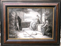 Ferdinand Leeke "ODIN & FRIGGA" Öl auf Leinwand, Grisaillemalerei 80,0 x 55,0 cm, € 4500,00