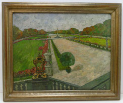 August von Brandis,Nymphenburger Schlosspark, München, Öl auf Leinwand, Parterre, € 1700,00