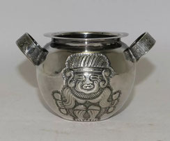 Kolumbianischer Zucker- Gewürz Behälter Topf Made in Bogota 900er Silber, € 150,00