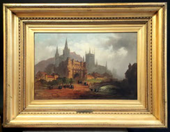 Ölgemälde Henry Foley "Arco de Santa Maria" in Burgos Spanien Kastilien 1870, € 490,00