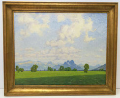 Fritz Rabending 1862-1929,Ölgemälde,sommerliche Alpenlandschaft,68,5 x 55,5 cm, € 1400,00