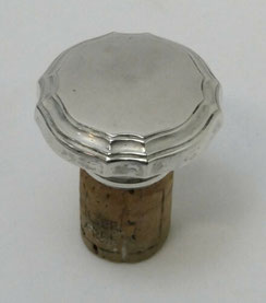 Silberner Zierkorken, Flaschenverschluss, barocke Form, 835er Silber, 5,3 cm, € 65,00