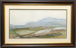 Ferdinand Springer Aquarell Zeichnug Tusche "IMAGINÄRE LANDSCHAFT"42,0 x 20,5 cm, € 900,00