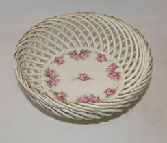 Max Rösler Rodach Korbschale Rosengirlande Nr.: 9367/3 Goldstaffiert D. 21,5 cm,€ 60,00