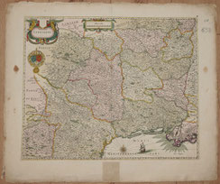 Languedoc Karte, Kupferstich, Guiljelmus Blaeu, ca. 1645 altkoloriert, € 300,00