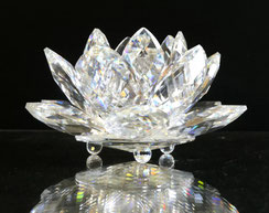 Swarovski Kristall Seerose Waterlily Kerzenhalter Design Max Schreck D. 13,5 cm, € 250,00