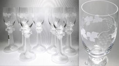 8er Satz Probiergläser Römer Klarglas Theresienthal Beerennuppen H. 19,5 cm, € 280,00